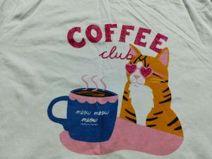 Cute Coffee Cat T-Shirt
