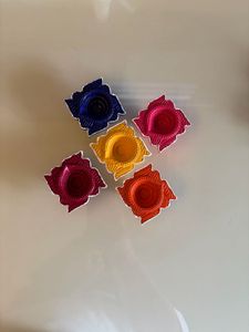 Set of 5 Colorful Diyas