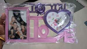 Love Photo Frame with Clock