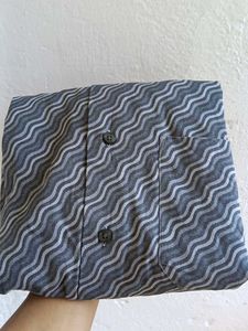 Men's Wave Pattern Cotton Shirt