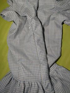 Cute Gingham Peplum Top