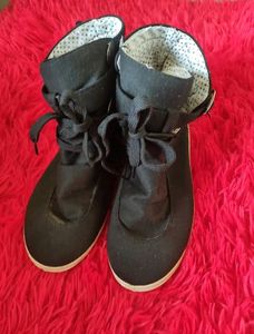 Black Wedge Sneakers