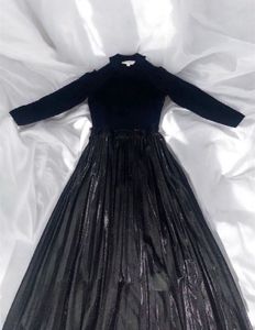Chic Cold Shoulder Mock Neck Midi Dress