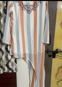 Striped Asymmetrical Top