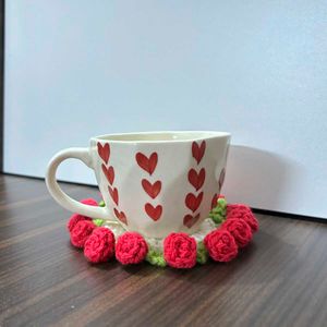 Handmade Crochet Floral Coaster