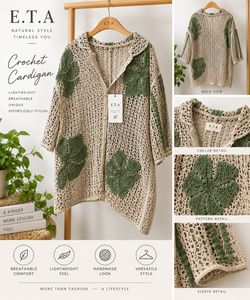WESTSSIDE Crocheted Knit Cardigan or shirt