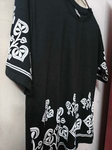 Zara Black Printed Casual Top