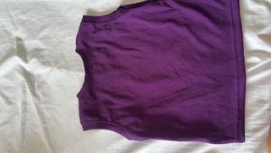 Purple Ribbed Sleeveless Top