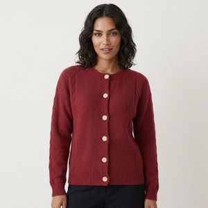 Cozy Cable Knit Button-Up Cardigan