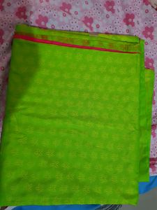Parrot Green Saree