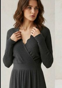 SaleElegant Grey Knit Dress