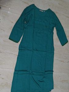 Teal Embroidered Kurta