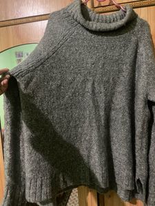 Cozy Grey Turtleneck Sweater