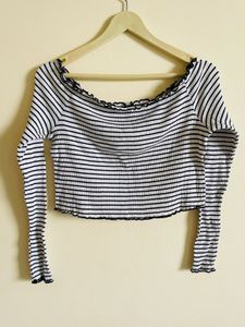 H&amp;M Off-Shoulder Long Sleeve Top