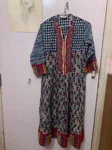 Beautiful Ajrakh Designer biba Kurta Is For Sale