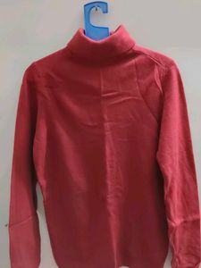 Women's Red Turtleneck Sweater