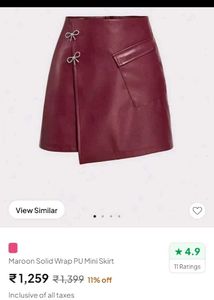 Maroon PU Leather Wrap Mini S
