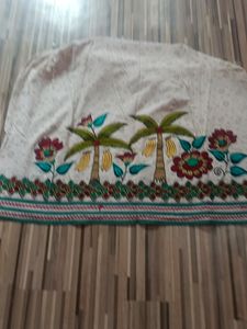 2 mitar embroydari wark cloth.