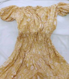 yellow cotton maxi dress