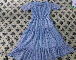 Chic Floral Print Tiered Dress