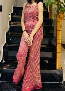 Diwali co-ord set , corset top and flared bottom