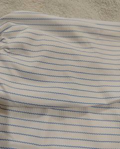 Blue Striped Off-Shoulder Top