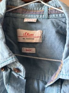Light Blue S Oliver Button-Up Shirt