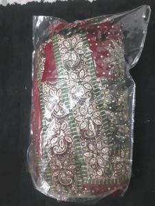 Embroidered Maroon Sari