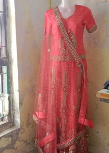 Beautiful Red Embellished Lehenga Choli