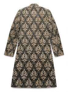 Velvet indo western light sherwani with silk pant
