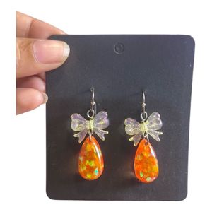 Cute Bow & Teardrop Earrings