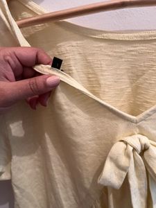 Light Yellow Peplum Top