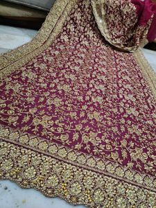 bridal Maroon Saree