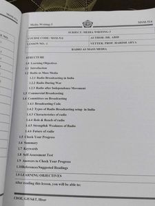 M.A. Mass Communication Media Writing