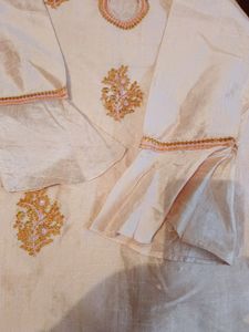 Peach Colour Plazo Set