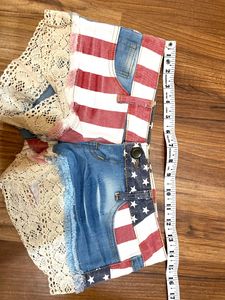 Ruffle Denim Shorts