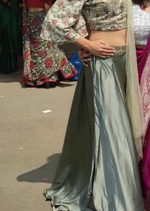 Designer-Inspired Sage Green Lehenga Set