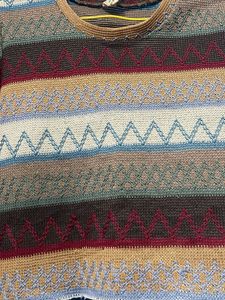 Boho Striped Knit Sweater