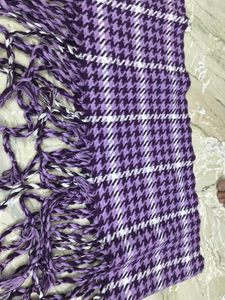 Purple Houndstooth Scarf