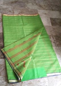 BRAND NEW Thread work golden checks cotton saree