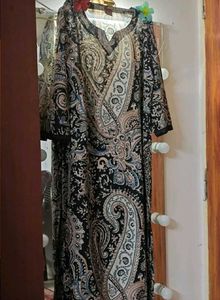 Stylish Paisley Print Kurta Set Xl 43 Bust