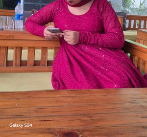 Maroon Embroidered Kurta Set