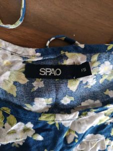 Blue Floral Print Cami Top