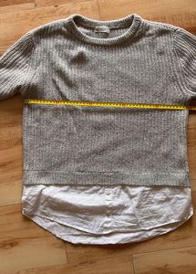 H&amp;M Gray Layered Look Sweater