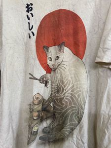 Unique Cat Sushi Graphic T-Shirt