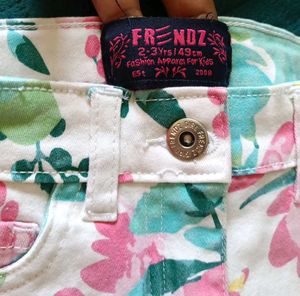Floral Print Girls Pants