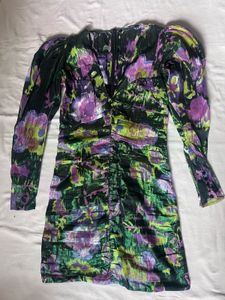 Floral Print Ruched Mini Dress