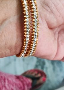 1gm Gold CZ Stone Set of 2