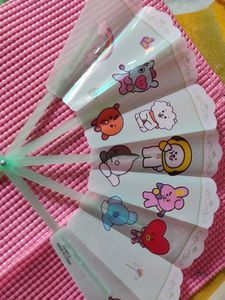 BTS BT21 Pouch, pen, fan &amp; hair accessory