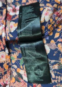 H&amp;M Floral Print Short-Sleeve Blouse, Size 40